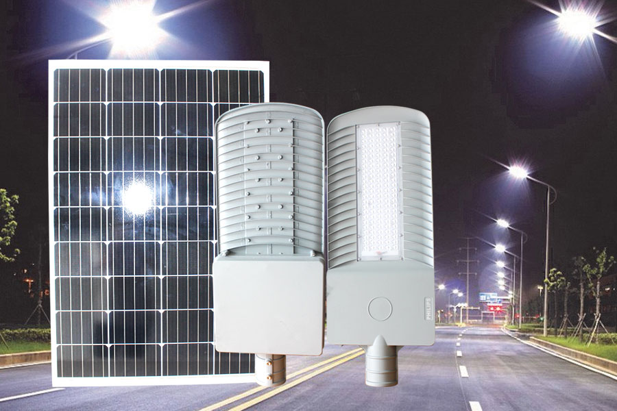 Đèn đường công trình cao cấp năng lượng mặt trời 50w