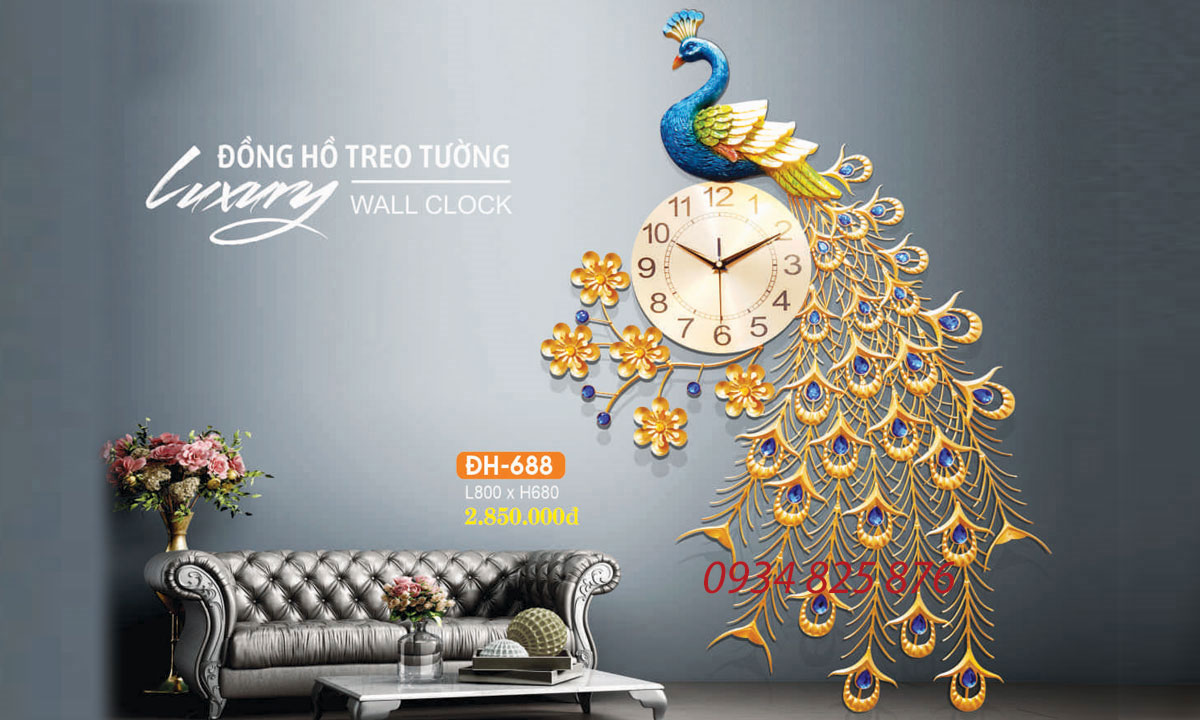 Đồng Hồ Decor Trang Trí Phòng Khách HF-679
